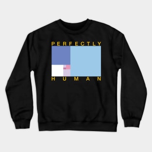 Perfectly Human - Bigender Pride Flag - Blue Main Crewneck Sweatshirt